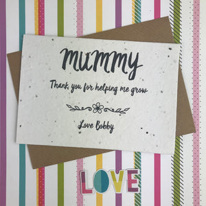 Plantable Wildflower Seed Card - Mummy Thank You For Helping Me Grow-3-The Persnickety Co