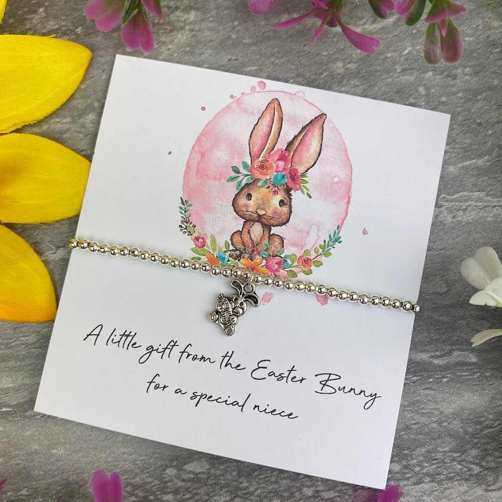 A Special Niece Easter Bunny Beaded Bracelet-The Persnickety Co