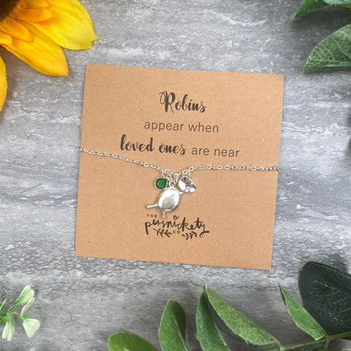 Robin Necklace - Robins Appear When Loved Ones Are Near-The Persnickety Co