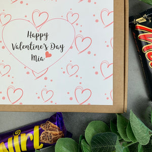 Personalised Heart Valentines Day Chocolate Box