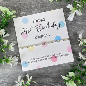 Happy 21st Birthday Beaded Bracelet-5-The Persnickety Co