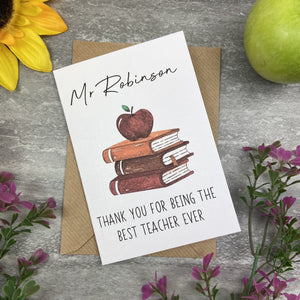 Personalised 'Thank You For Being The Best Teacher Ever'