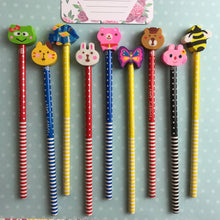 Load image into Gallery viewer, Happy Day Animal Rubber Topped Pencil-5-The Persnickety Co
