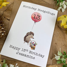 Load image into Gallery viewer, Birthday Hedgehugs - Personalised Card-5-The Persnickety Co
