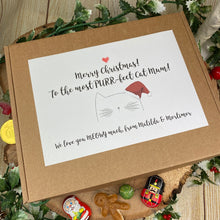 Load image into Gallery viewer, Personalised Happy Christmas Cat Mum/Dad - Sweet Box-The Persnickety Co
