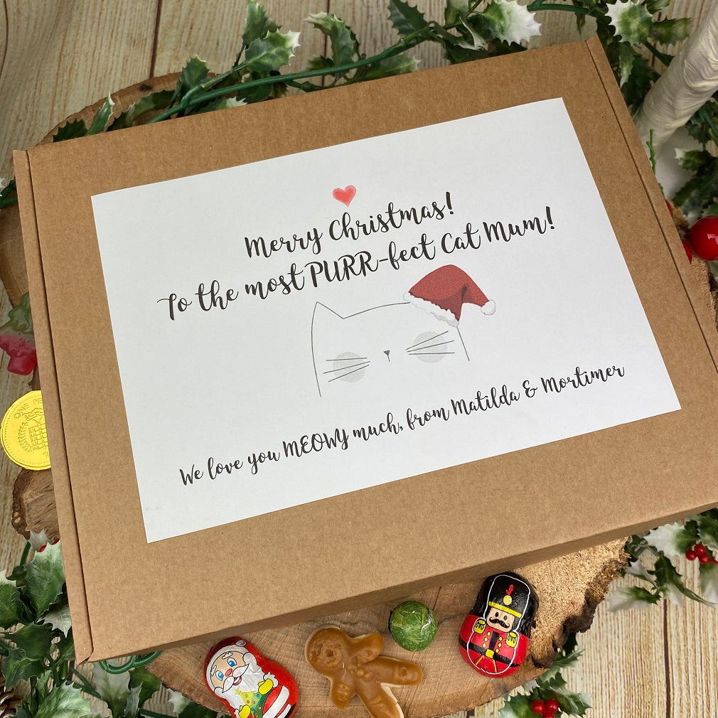 Personalised Happy Christmas Cat Mum/Dad - Sweet Box-The Persnickety Co