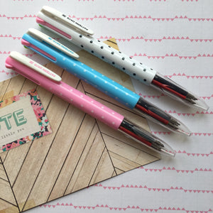Polka Dot 4 Colour Ballpoint Pen-5-The Persnickety Co