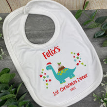 Load image into Gallery viewer, Dinosaur Christmas Bib and Vest
