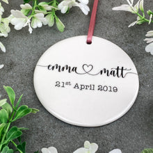 Load image into Gallery viewer, Personalised Couples Wedding Hanging Decoration-4-The Persnickety Co
