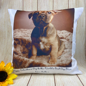 Personalised Valentines Dog Mum Cushion