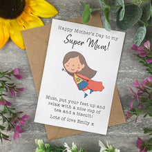 Load image into Gallery viewer, Mother&#39;s Day Super Mum Card
