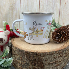 Load image into Gallery viewer, Personalised Cute Woodland Friends Enamel mug-The Persnickety Co
