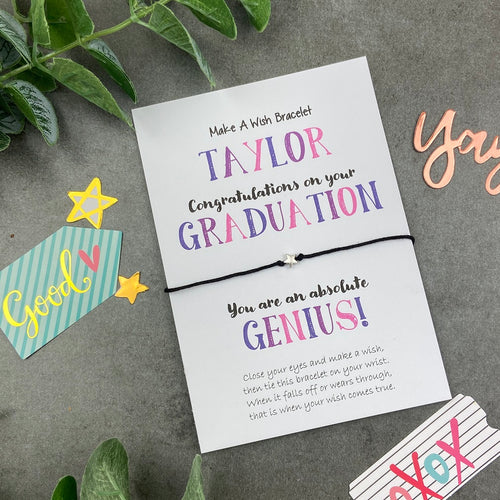 Exam Congratulations - Graduation Star Wish Bracelet-The Persnickety Co