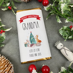 Merry Christmas Grandma - Personalised Chocolate Bar