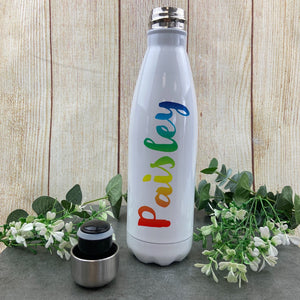 Rainbow Name Water Bottle