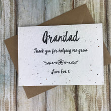 Load image into Gallery viewer, Grandad Thank You For Helping Me Grow - Personalised Card-The Persnickety Co
