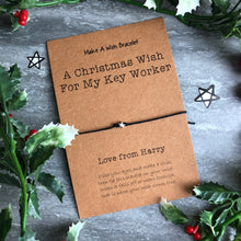 Load image into Gallery viewer, A Christmas Wish For My Key Worker - Wish Bracelet-2-The Persnickety Co
