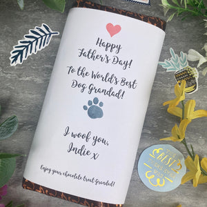 Best Dog Grandad Father's Day Personalised Chocolate Bar