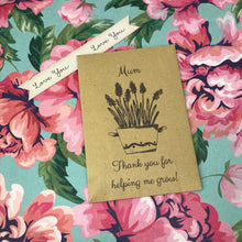Load image into Gallery viewer, Mum Thank You For Helping Me Grow Mini Kraft Envelope with Wildflower Seeds-5-The Persnickety Co
