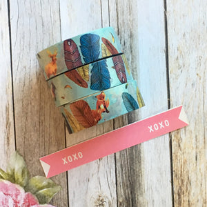 Washi Tape - Fox & Feather-The Persnickety Co