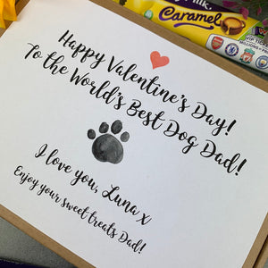 Personalised Dog Dad Valentine's Day Chocolate Box