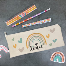 Load image into Gallery viewer, Personalised Boho Rainbow Pencil Case
