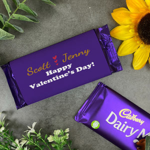 Personalised Valentine's Chocolate Bar