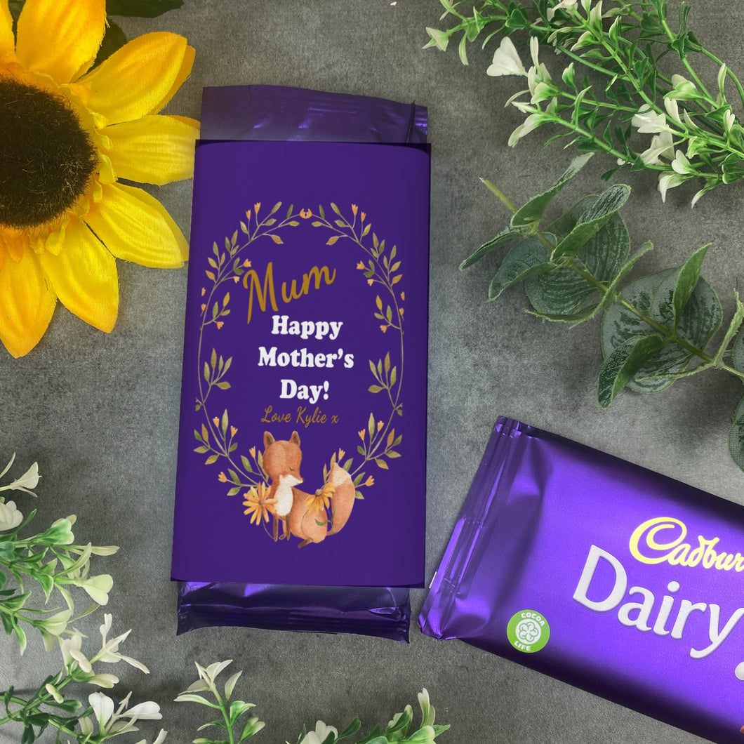 Cute Fox Mother's Day Dairy Milk Bar-The Persnickety Co