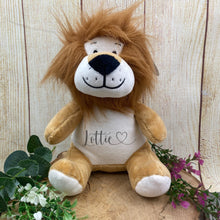 Load image into Gallery viewer, Personalised Heart Name Teddy - Lion-The Persnickety Co
