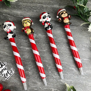 Cute Panda And Sloth Christmas Pens-2-The Persnickety Co
