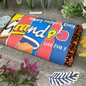 Happy Father's Day Grandpa Personalised Chocolate Bar