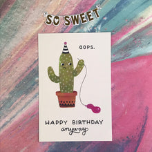 Load image into Gallery viewer, Oops! Happy Birthday Anyway Postcard-2-The Persnickety Co
