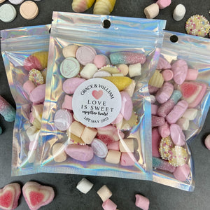 Sweet Pouch - Personalised 'Love is Sweet' Wedding Favours