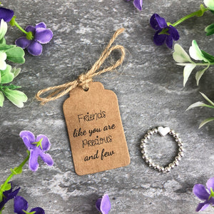 Friends Like You Are Precious & Few Stretch Ring-4-The Persnickety Co