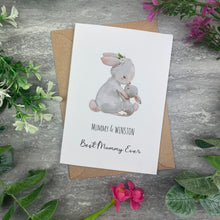 Load image into Gallery viewer, Cute Bunnies - Personalised Mother&#39;s Day Card
