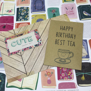 Happy Birthday Best Tea/Cute Tea Mini Kraft Envelope with Tea Bag-2-The Persnickety Co