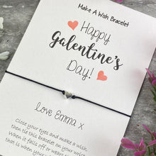 Load image into Gallery viewer, Personalised Happy Galentine&#39;s Day Wish Bracelet-8-The Persnickety Co
