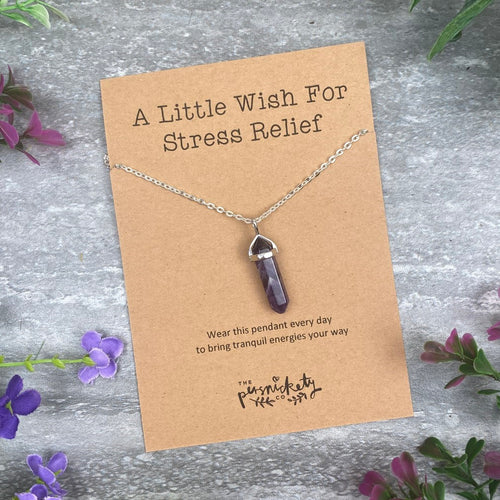 Crystal Necklace - A Little Wish For Stress Relief-The Persnickety Co