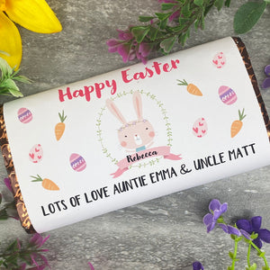 Personalised Happy Easter Chocolate Bar