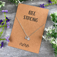 Load image into Gallery viewer, Bee Strong Necklace-2-The Persnickety Co
