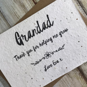 Grandad Thank You For Helping Me Grow - Personalised Card-7-The Persnickety Co