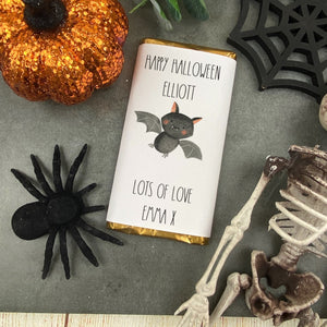 Bat Happy Halloween - Personalised Chocolate Bar