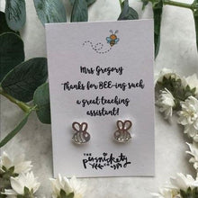 Load image into Gallery viewer, Thanks For BEE-ing Such A Great Teacher /Teaching Assistant Bee Earrings-3-The Persnickety Co
