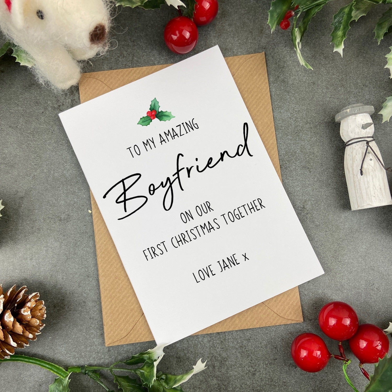Merry Christmas Card What To Give Boyfriend For First Christmas