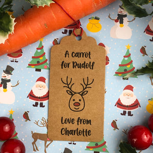 Personalised Rudolph's Carrot Tag-4-The Persnickety Co