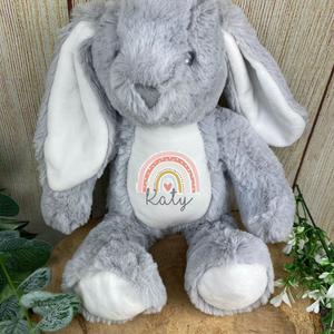 Rainbow Personalised Bunny Rabbit Soft Toy