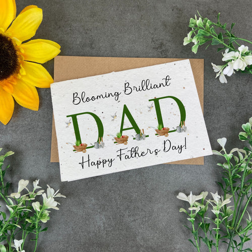 Blooming Brilliant Dad - Plantable Father's Day Card-The Persnickety Co