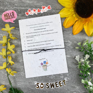 Mum If You Were A Flower Wish Bracelet On Plantable Seed Card-4-The Persnickety Co