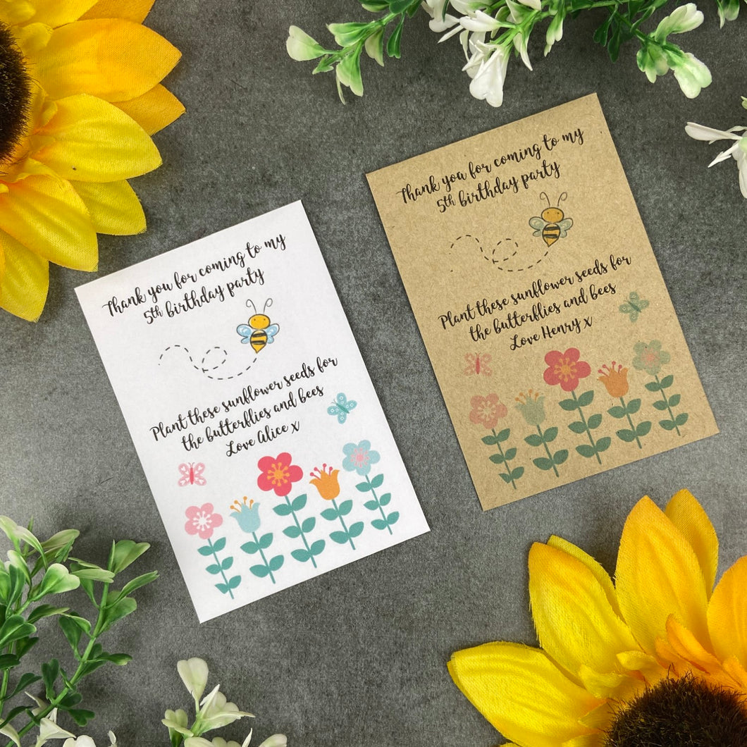 Bee Sunflower Seed Packets-The Persnickety Co