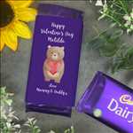 Personalised Valentines Bear Chocolate Bar